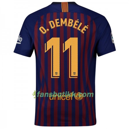 Fotballdrakt FC Barcelona O.Dembele 11 Hjemmetrøye 2018-2019 Kortermet